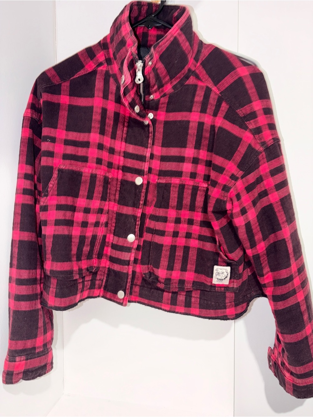 BDG Urban Outfitters Plaid Cropped Jacket XS